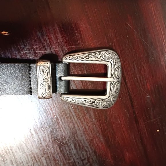 Studded Bejeweled Western Uraban Outfitters Leather strap belt unisex  33.5" - Picture 2 of 10